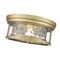 Z-Lite Clarion 2 Light Flush Mount, Rubbed Brass & Inner Clear Water & Outer Clear 493F2-RB - alternate 4